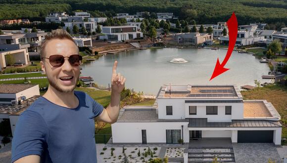 Villát fotóztam, aminek saját tava van